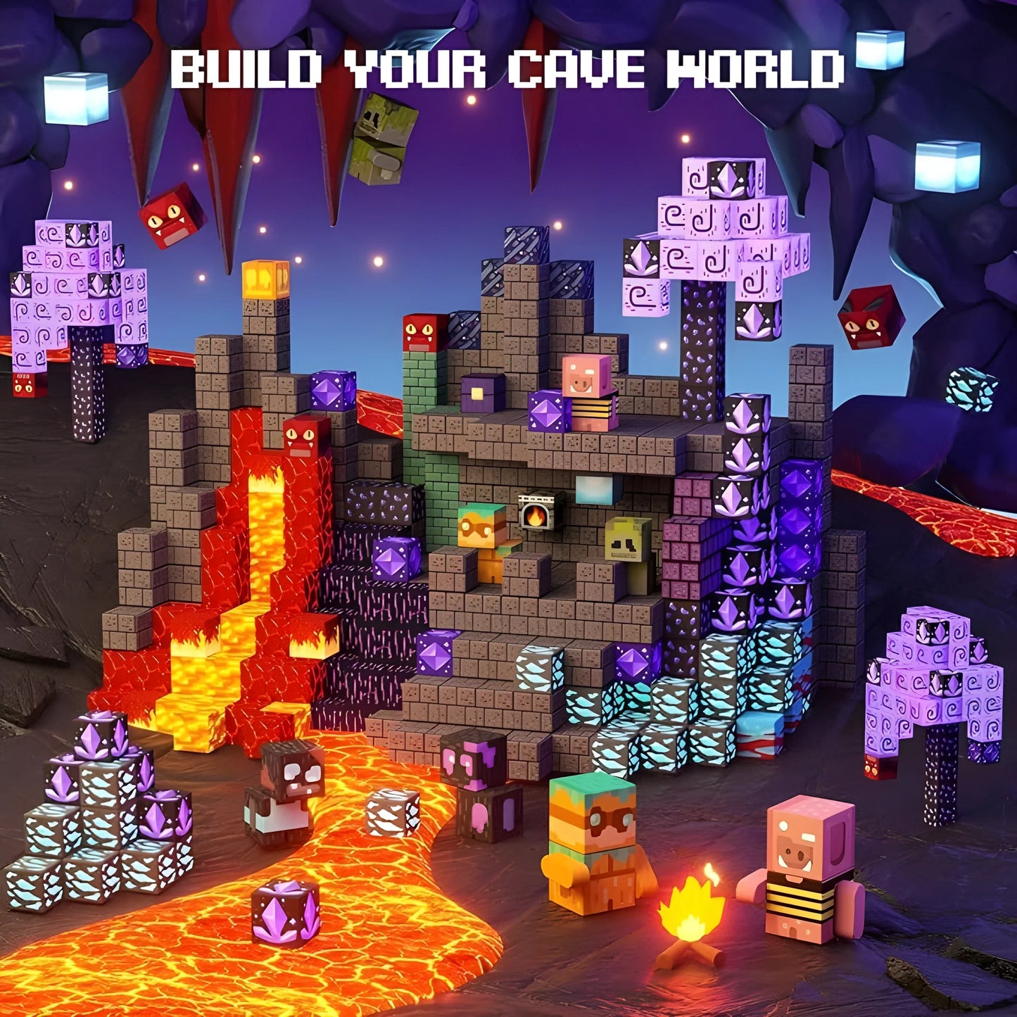 MinecraftMagnet Blokken - De game in het echt ervaren - 100 stuks