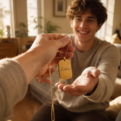 Ketting ID - Geef een zelf-gegraveerde hanger kado