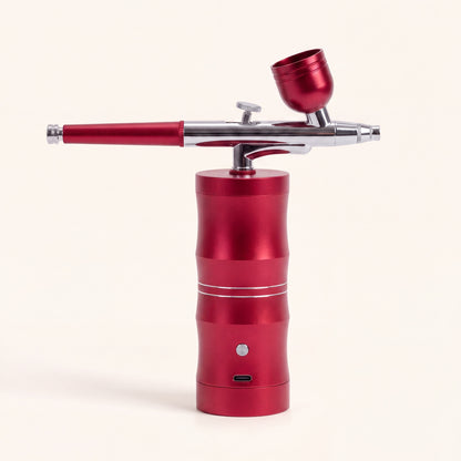 Draadloze airbrush in rood