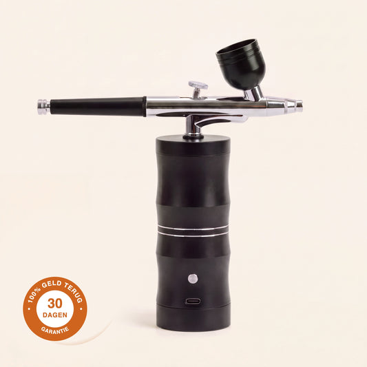 Draadloze airbrush van Crearo met 30 dagen geld-terug-garantie