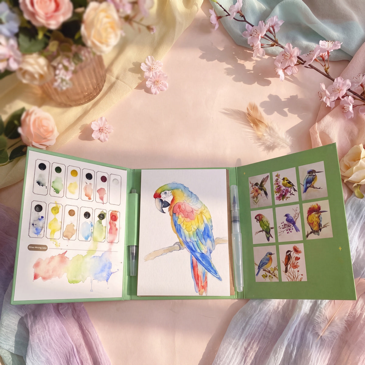 Thema Bloemen en vogels